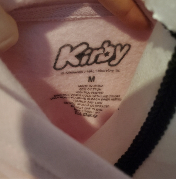 Pink Kirby Dream Land Character Hoodie with Star Wand Sleeve Detail - Picture 6 of 8